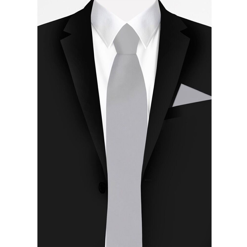 Jacob Anderson Solid Tie - Platinum Silver Size One Size